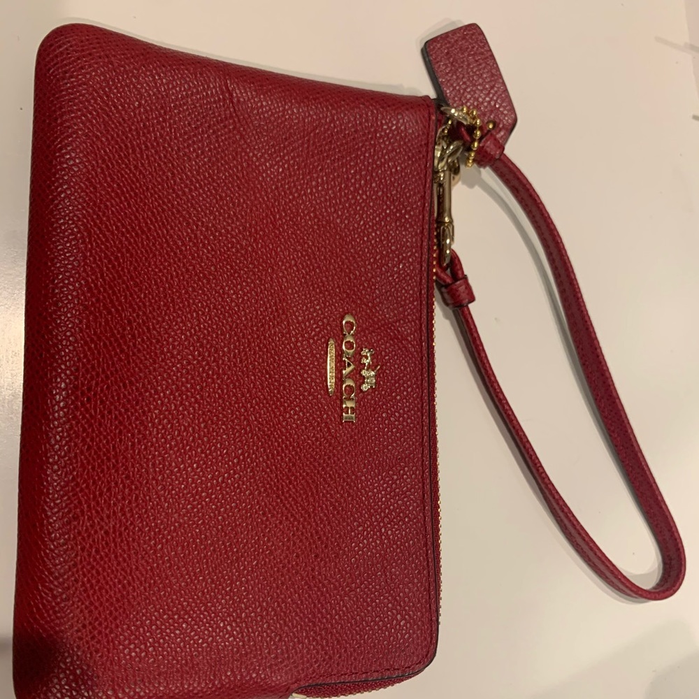 red coach wallet